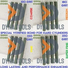 4 Set Of Green Honing Stones For 2-1/2 To 5-1/2" Cylinder Engine Hone Multi Grit