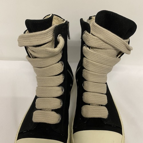 Rick Owens Dark Shadow DRKSHDW Black Jumbo Lace High Size UK 9 EU 44 - Picture 7 of 13