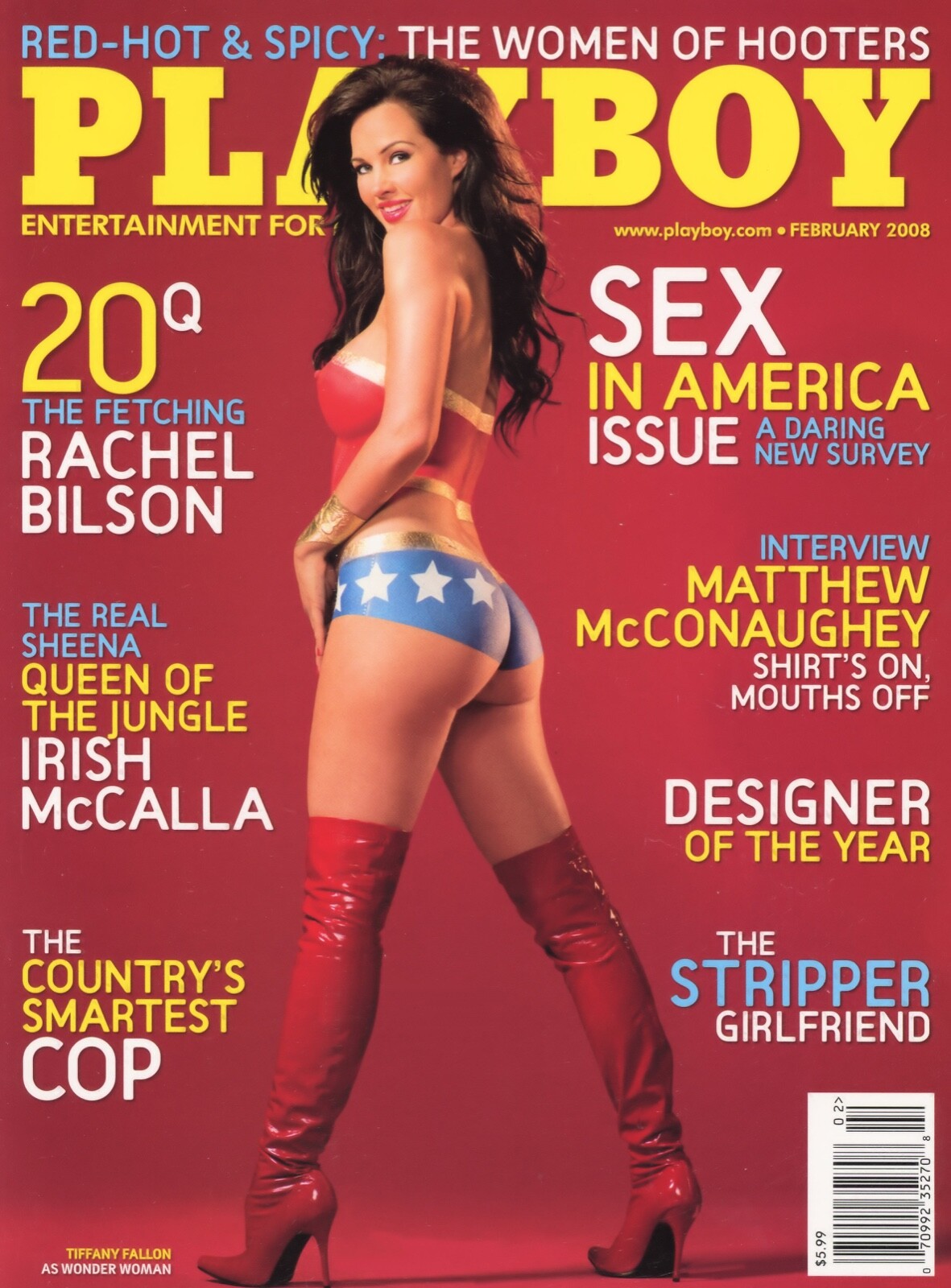 PLAYBOY FEBRUARY 2008 Wonder Woman Tiffany Fallon Michelle McLaughlin R Bilson | eBay