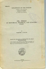 Geology - Oil Shale, Historical Tech & Economic Study, by; Gavin - 1922