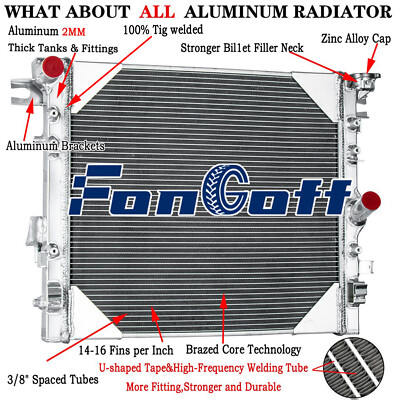 Upgraded Aluminum Radiator For 2007~2018 2015 2016 Jeep Wrangler JK 3.6L 3.8L V6