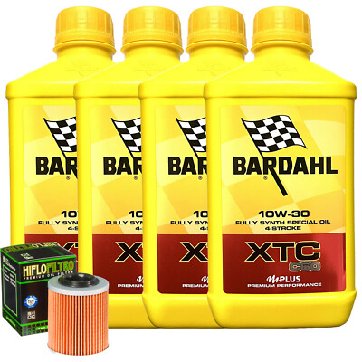 Set Service Bardahl Öl XTC 10W30+ Filter Für Aprilia RSV 1000 Tuono � 2004