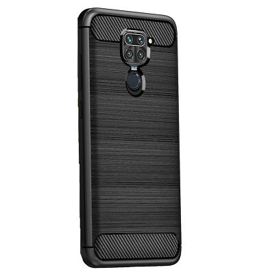 BLACK COVER for Xiaomi Redmi Note 9 CASE CARBON SILICONE TPU SOFT SHOCKPROOF