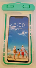 Universal Waterproof Phone Pouch Bag IPX8 Case Touch Screen Clear Dry Bag Green