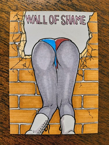 Harley Quinn Defeated OOAK Original ACEO Art Sexy Sketch Card LCDs Ladies 2025