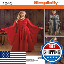Simplicity Womens Fantasy Dress Halloween Cosplay And Ren Faire Sewing Patterns