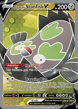 GALARIAN STUNFISK V 184/189 UR DARKNESS ABLAZE POKEMON HOLO NM