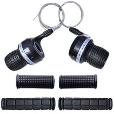 1 Pair Bicycle Twist Grip Gear Shifters 3X7 Speed DIP Compatible for Shimano