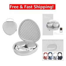 Stylish Silver Hard EVA Headphone Case for AirPods Max - Waterproof Durable