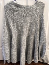 maurices Textured Knit Pullover Sweater Gray Boat Neck Long Sleeve Women
