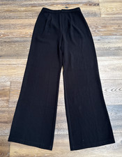 Reformation High Waisted Wide Leg Pleated Black Dress Pants Trousers size 4