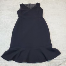 NWT Talbots Black Sleeveless Flare Sheath Dress 4 Classic Cocktail Minimalist