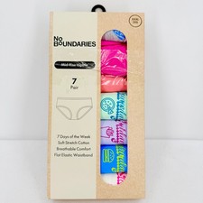 7-Pack NO BOUNDARIES Women's XXXL 22 Cotton Hipster Mid-Rise Days Of The Week