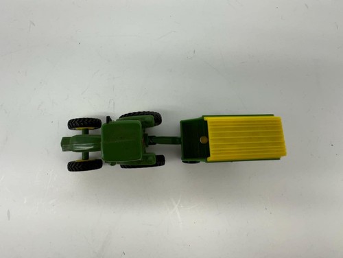 Ertl John Deere Ackerschlepper mit Futter Heuballenpressen Anhänger grün/gelb ohne Karton - Bild 7 von 11