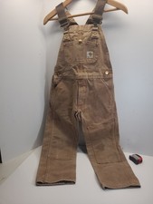Vintage carhartt youth size 8 regular double knee overalls made in the USA