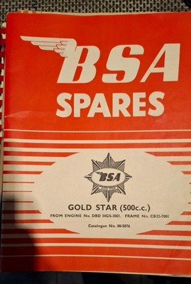 Original BSA DBD34 500cc Gold Star Ersatzteile / Parts List Katalog BSA Nr.  (v)