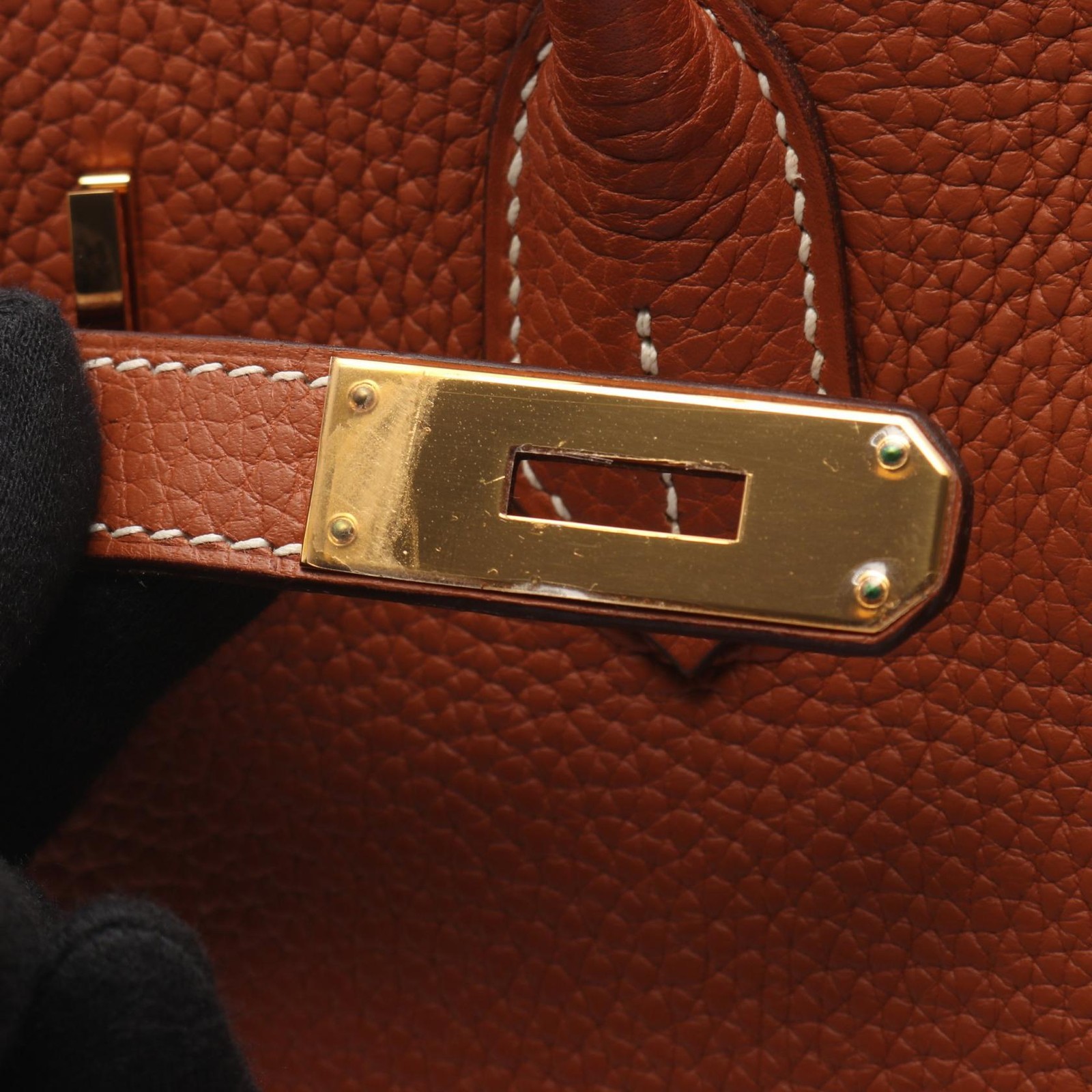 HERMES Birkin 35 Handbag I Taurillon Clemence Etrusque Used GHW image 9