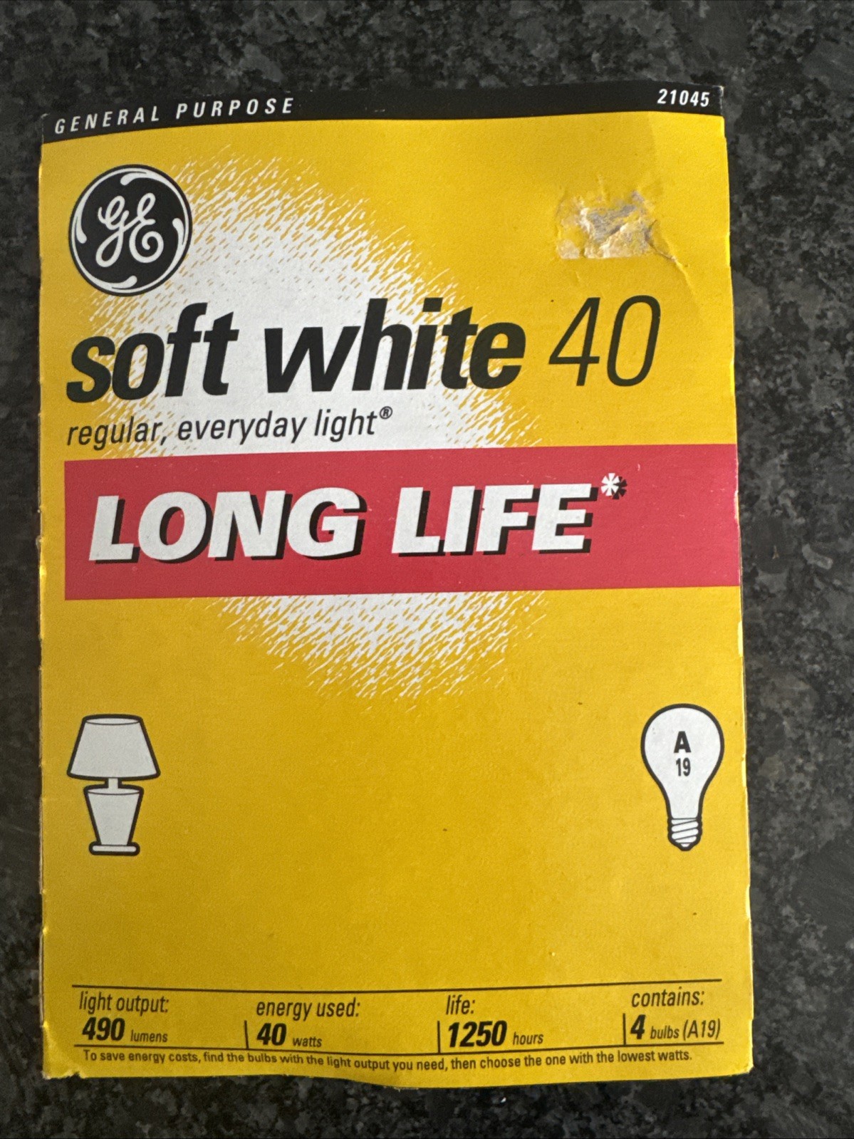 40 Watt Soft White A19 Bulbs