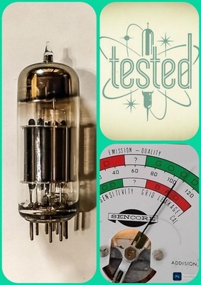 RCA 12B4A Vacuum Tube Top Halo Getter Tested 105% NOS Strength