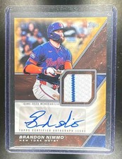 2026 Topps Major League Materials Auto Gold 26/50 MEM RC Brandon Nimmo
