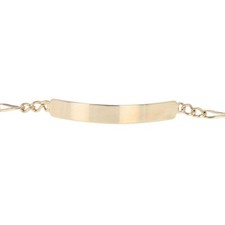 7.2mm Figaro Link Chain 8.75" ID Bracelet 14k Yellow Gold 9.43 Grams