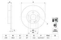 2X Bosch 0 986 479 185 Bremsscheibe FüR Mercedes-Benz