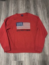US Polo Assn Mens American Flag Sweater Size ...
