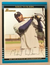 Mike Wilson #350 2002 Bowman Seattle Mariners RC Rookie On Card Auto. rookie card picture