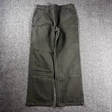 Carhartt Double Knee Pants Mens 36x32 B136 MOS Green Carpenter Canvas Workwear