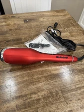 Chi Spin N Curl 1" Ceramic Rotating Curling Iron, Ruby Red, CA2288, Tested