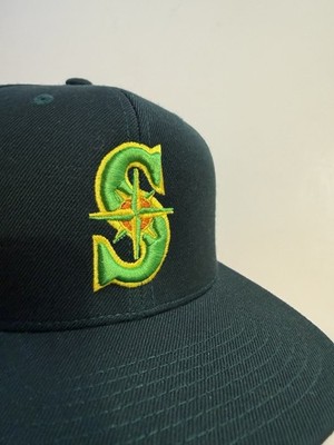 Vintage MARINERS SnapBack Retro Hat SONICS logo Jersey Script OG Splash JERSEY