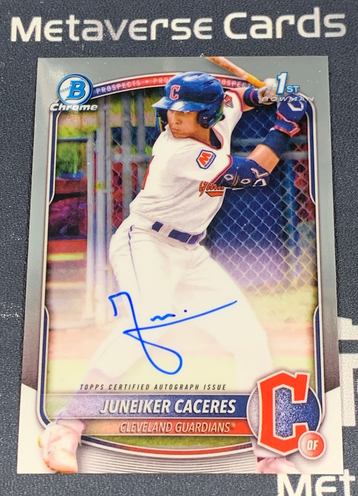 2025 Bowman Chrome Juneiker Caceres 1st Bowman Auto Guardians