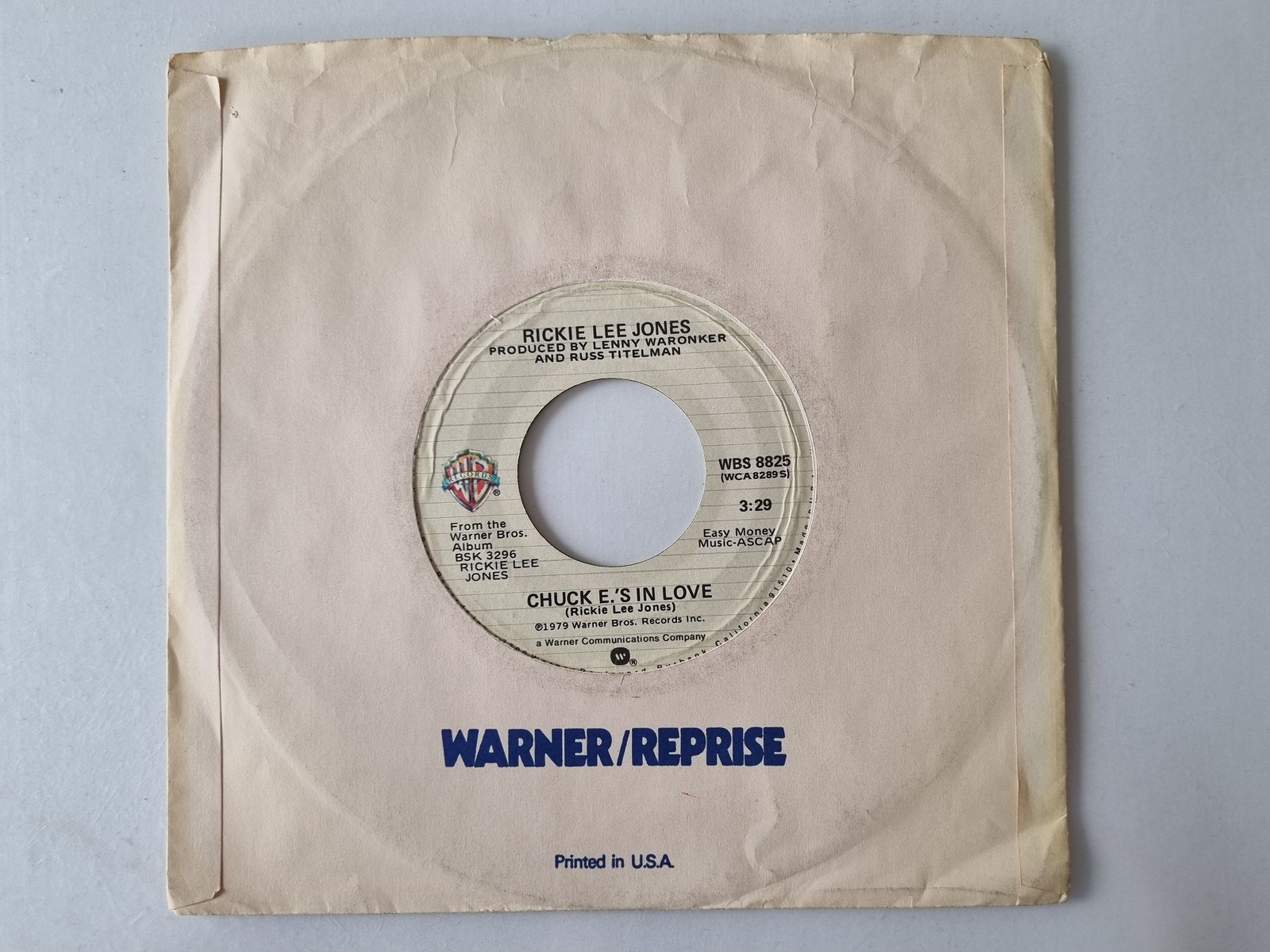 Rickie Lee Jones - Chuck E.'s In Love 7'' Vinyl US
