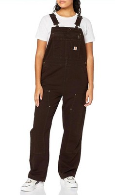 Carhartt Women s Rugged Flex Loose Fit Canvas Bib Overalls (BRAND NEW)   