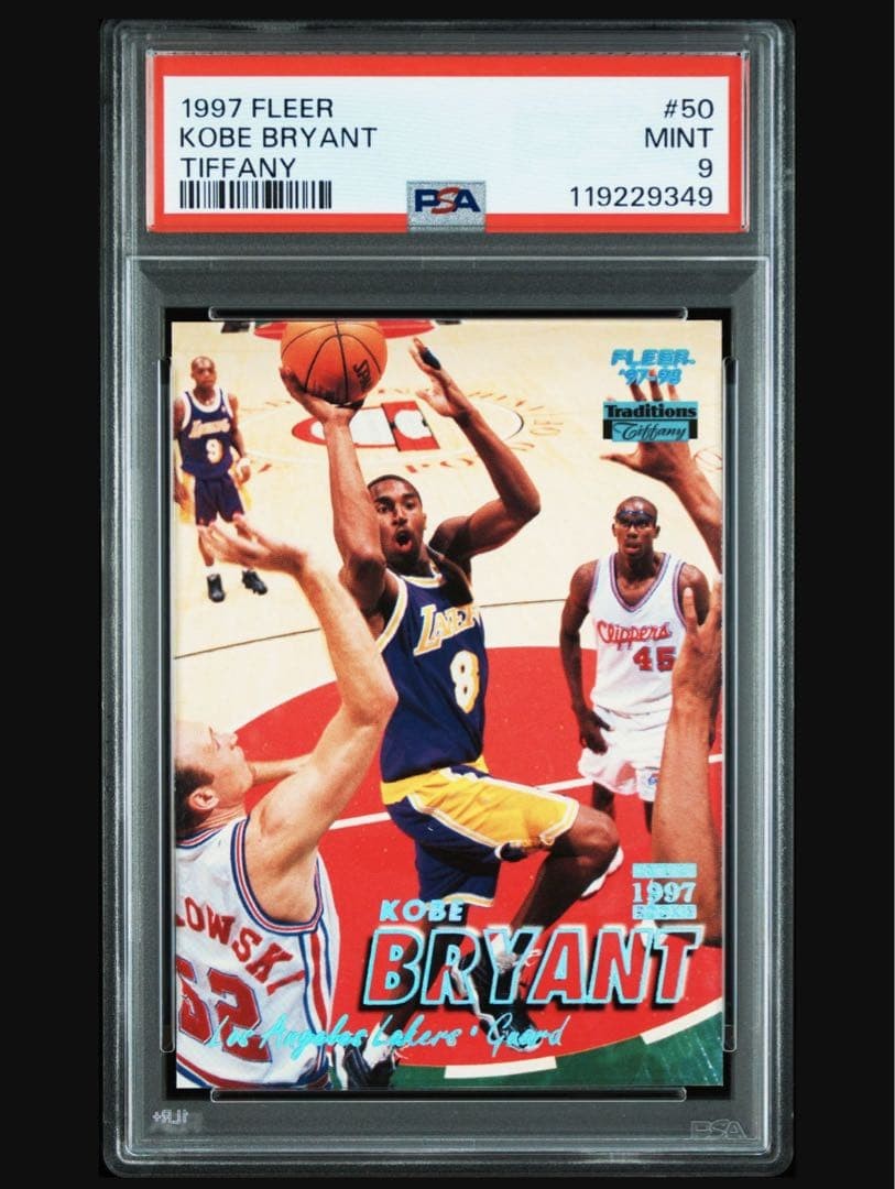 Super rare 1997 FLEER #50 KOBE BRYANT TIFFANY