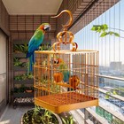 Bird Cage Assembly Breathable Stand Cage Birdhouses Feeder Hanging Pet House for