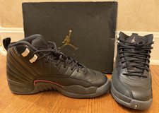 Nike Air Jordan 12 Retro Utility Shoes Youth 6.5Y Black Red Sneakers DM5204-006