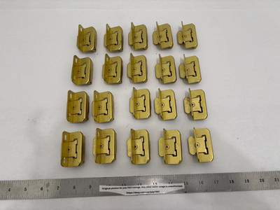 (20) USED Amerock BP7550-3 Hinge Self-Closing 1/2'' Overlay - POLISHED BRASS