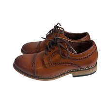 Stacy Adams Kids Cognac Brown Cap Toe Brogue Oxford Dress Shoes 11M 43418-221