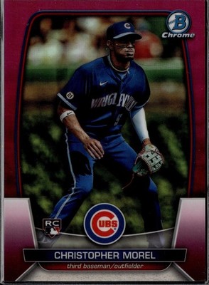 Christopher Morel 2023 Bowman Chrome Fuchsia Refractor RC #/299 #71