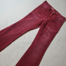 Anthropologie Pilcro Size 26 The Icon Corduroy Flare Mid-Rise Jeans Burgundy