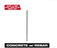 Milwaukee 48-20-8320 3/4 in. x 18 in. 4-Cutter SDS-PLUS Carbide Drill Bit