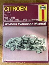 Citroen CX 1975-1980 All Models Haynes Manual HB 528