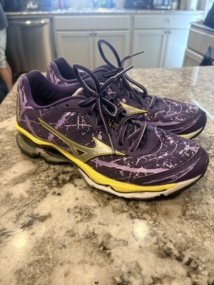 Mizuno Women s Wave Creation Athletic Shoes Size W9 Purple & Yellow