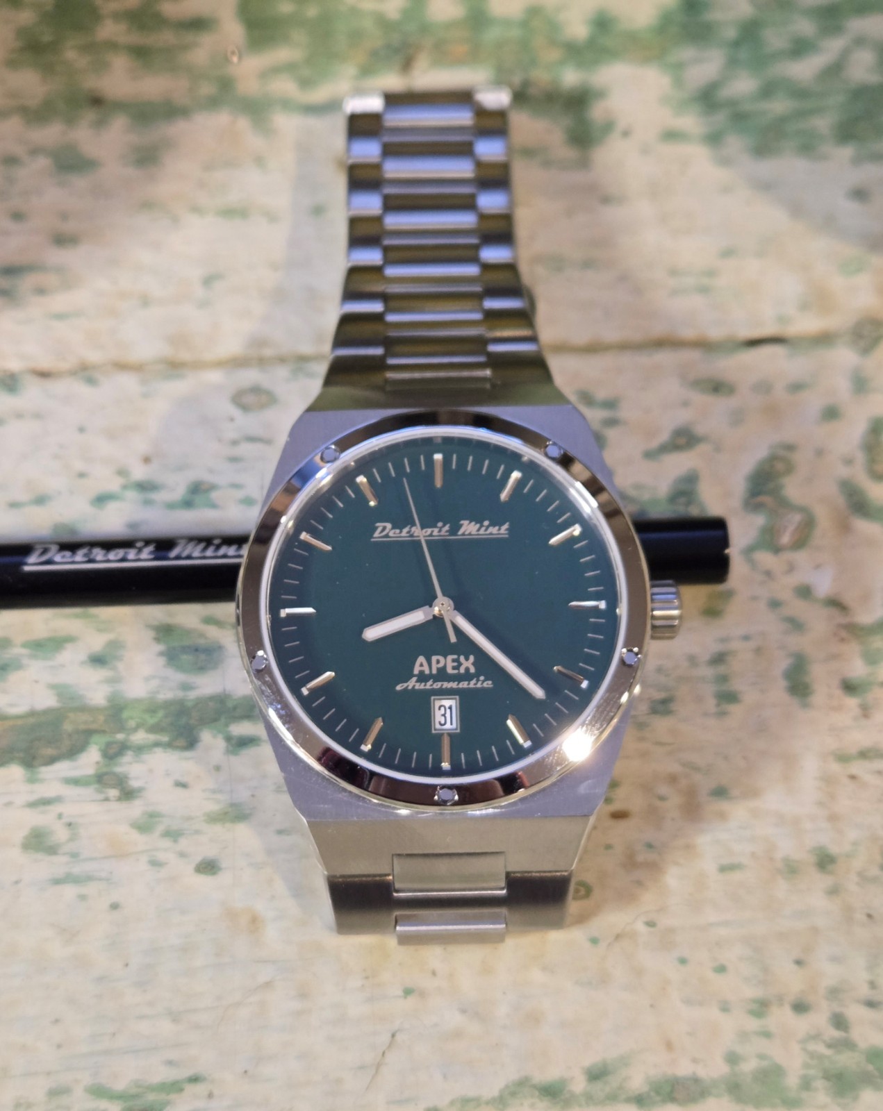 Detroit Mint APEX  Automatic F1 Pitt Green Dial Jumbo ingenieur