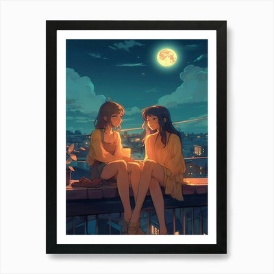 Japanese Lofi Style 2 Art Print Framed Wall Art Poster Canvas Print Picture