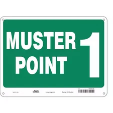 Condor 485G38 Safety Sign, 18 In Height, 24 In Width, Aluminum, Horizontal