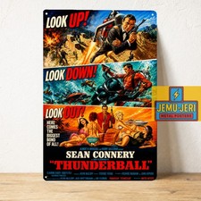 Thunderball James Bond Metal Poster Sign 20x30cm Sean Connery 007 Decor