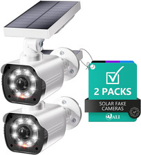 Dummy Fake Camera, Security Camera with Motion Sensor Flood Light, Simulated Sur