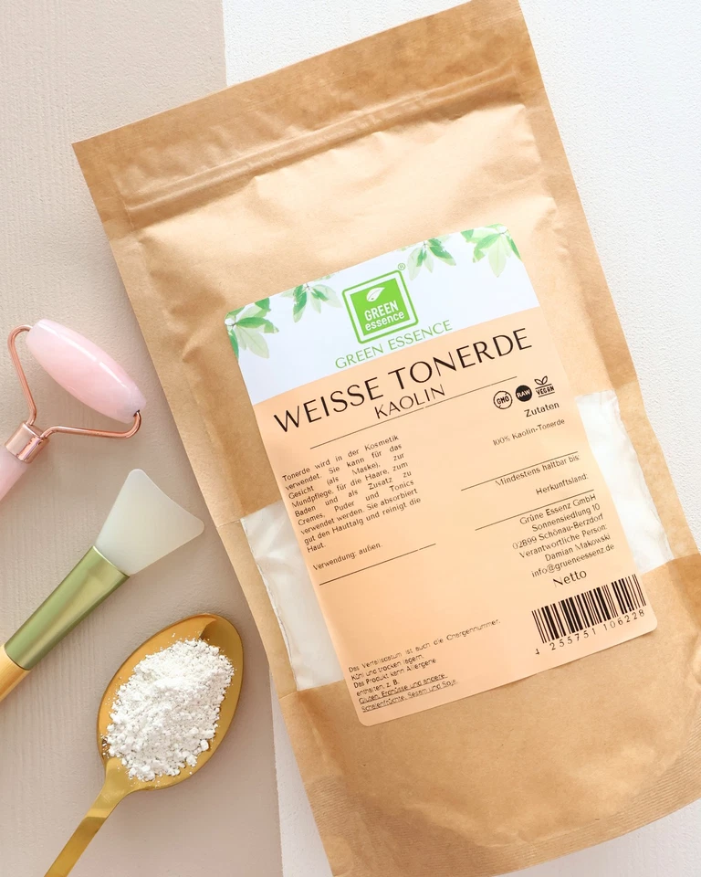 Kaolin Tonerde 250g – weiße Heilerde Pulver – feines Tonpulver für Masken - Bild 3 von 4